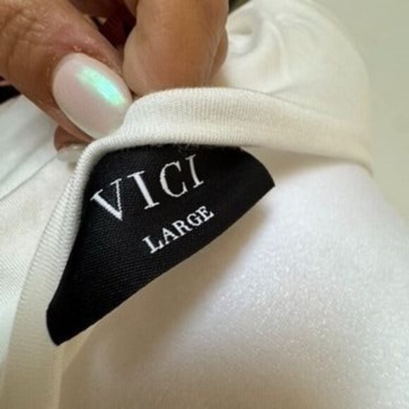 VICI Cutout Waist Black & White Dress – Size Large - Picture 5 of 7